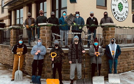 Image for Eta Gamma helps Morehead with Snow Removal